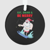 楽しく食べて飲んでクリスマス オーナメント (裏面)
