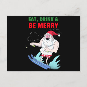 楽しく食べて飲んでクリスマス シーズンポストカード