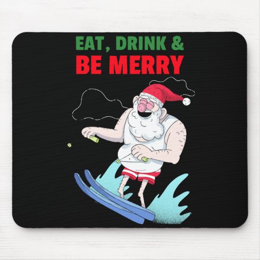 楽しく食べて飲んでクリスマス マウスパッド (正面)