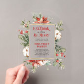楽しく食べて飲んで祝おう クリスマスフレーム アクリル招待状 (インサイチュ (ポータブル))