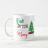 楽しく食べ、飲んで踊れ コーヒーマグカップ (左)