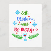 楽しく食べ、飲んで、クリスマスを満喫しよう、ZSSPG シーズンポストカード (正面)