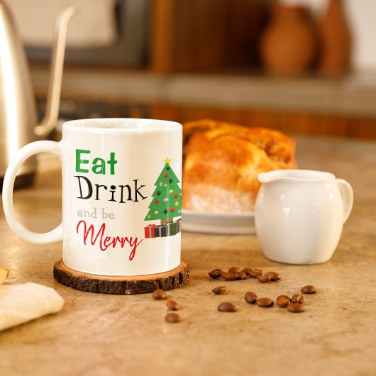 楽しく食べ、飲んで、人生を謳歌しよう コーヒーマグカップ