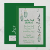 楽しく食べ、飲んで、歓喜しよう！パーティーの招待状 招待状 (正面/裏面)