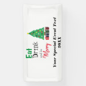 楽しく食べ、飲んで、歓喜に満ちて 横断幕 (縦)