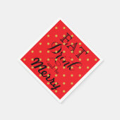 楽しく飲んで踊って | 水玉模様 スタンダードカクテルナプキン (角)