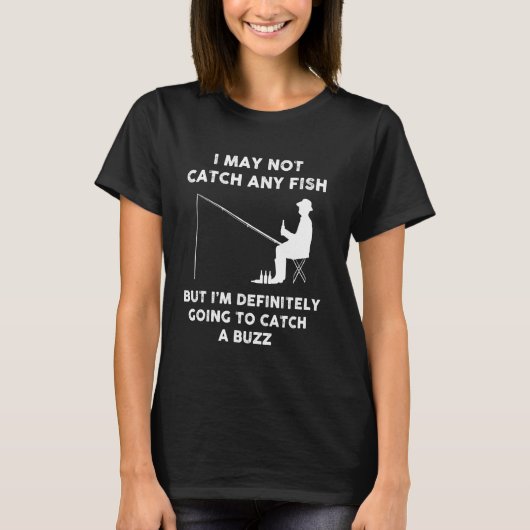 楽しく飲んで釣りをすればきっとワクワクする Tシャツ (正面)
