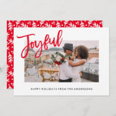 楽しげにブラシ仕上げのホリデーカード シーズンカード (正面/裏面)