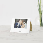 楽しげに続くホリデ結婚ーの写真が折りたたまれる シーズンカード (裏面)