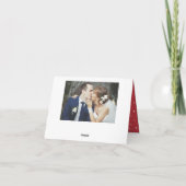 楽しげに続くホリデ結婚ーの写真が折りたたまれる シーズンカード (裏面)