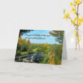 楽しみに満ちた1年……宗教誕生日 カード (黄色い花)