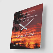 楽しみの歌聖書の詩の壁の時計 スクエア壁時計 (傾斜)
