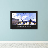 楽しみ：感動的引用文 キャンバスプリント (インサイチュ (ウッドフロア))