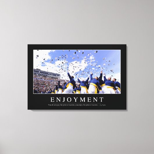 楽しみ：感動的引用文 キャンバスプリント (正面)