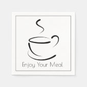 楽しむお食事のミニマシンプルリスト スタンダードカクテルナプキン (正面)