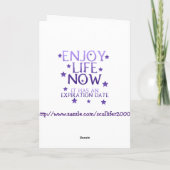 楽しむな今生命挨拶状 カード (裏面)