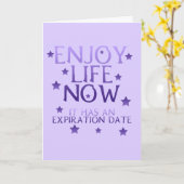 楽しむな今生命挨拶状 カード (黄色い花)