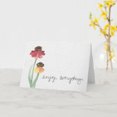 楽しむな毎日の気持ちの挨拶状 カード (黄色い花)