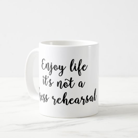 楽しむな生命それは舞台稽古のマグではないです コーヒーマグカップ (正面左)