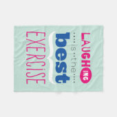 楽しむな生命 フリースブランケット (正面(横))