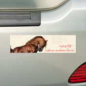 楽しむな生命…乗車アラビアの馬 バンパーステッカー (車上)