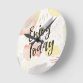 楽しむな草原の微風IV |今日 ラウンド壁時計 (傾斜)