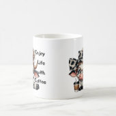 楽しむコーヒーかわいい牛との暮らし コーヒーマグカップ (中央)