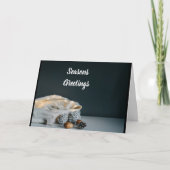 *楽しむホリデーシーズン*と新年おめでとう シーズンカード (正面)