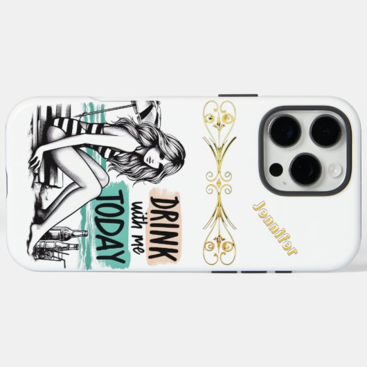 楽しむユーモアのあるビーチの明よくはしゃぐるい Case-Mate iPhoneケース (裏面 (横))