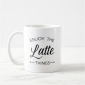 楽しむラテ文字 コーヒーマグカップ (左)