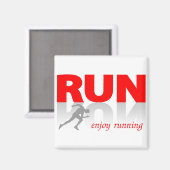 楽しむランニングの マグネット (正面/裏面)