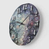 楽しむリタイアはっきりしたドラマチック ラージ壁時計 (傾斜)