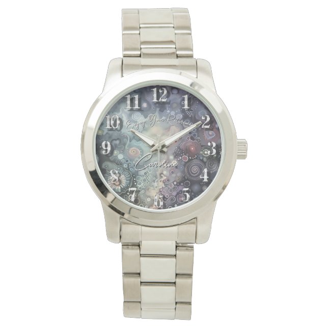 楽しむリタイアはっきりしたドラマチック 腕時計 (正面)