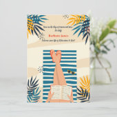 楽しむリラックスと読の退職パーティー 招待状 (スタンド正面)