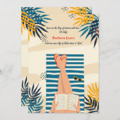 楽しむリラックスと読の退職パーティー 招待状 (正面/裏面)