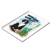 楽しむ人生のシンプル瞬間 |引用文とタキシード猫 ノートブック (左側)