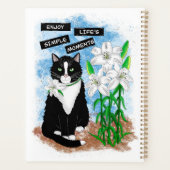 楽しむ人生のシンプル瞬間 |引用文とタキシード猫 プランナー手帳 (裏面)