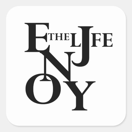 楽しむ命 スクエアシール (正面)