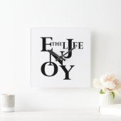 楽しむ命 スクエア壁時計 (ホーム)