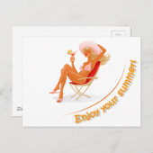 楽しむ夏 ポストカード (正面/裏面)