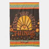 楽しむ引用文サンハートおもしろいシックパーソナライズされた名 キッチンタオル (縦)