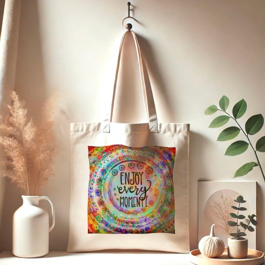 楽しむ毎分引用文ユニークかわいらしフローラ トートバッグ