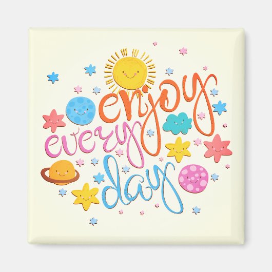 楽しむ毎日 マグネット (正面)