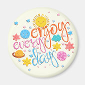 楽しむ毎日 マグネット (正面)