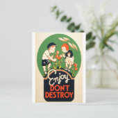 楽しむ破壊しない ポストカード (スタンド正面)