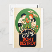 楽しむ破壊しない ポストカード (正面/裏面)