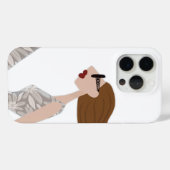 楽しむ穏やかな風のファッションイラストレーションカード Case-Mate iPhoneケース (裏面 (横))