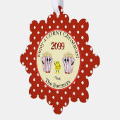 楽しむ聖降誕祭！ポップコーンオーナメントカード オーナメントカード (左)