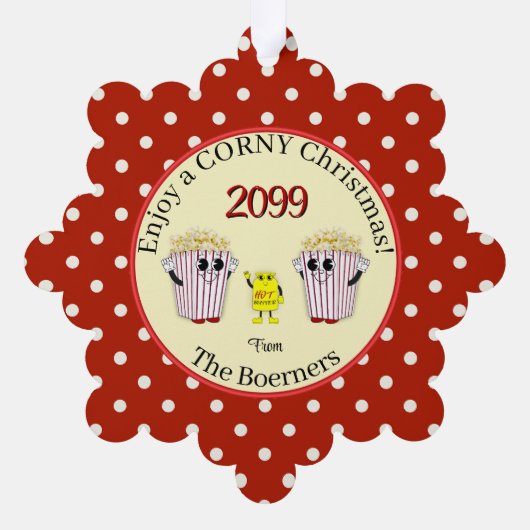 楽しむ聖降誕祭！ポップコーンオーナメントカード オーナメントカード (裏面)