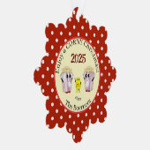 楽しむ聖降誕祭!ポップコーン紙ラベル オーナメントカード (右)